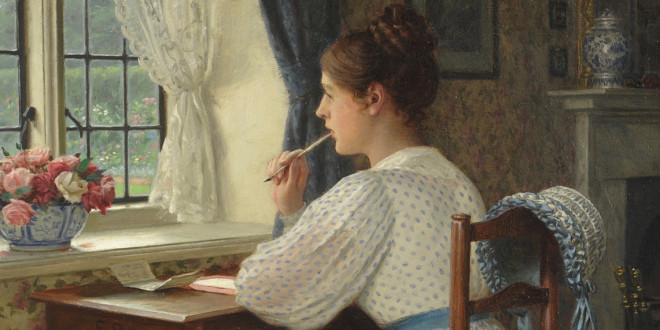 Edmund Blair Leighton - Donna che scrive